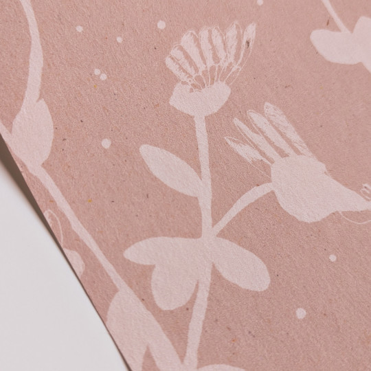 Sian Zeng Wallpaper Feather Plant - Blush