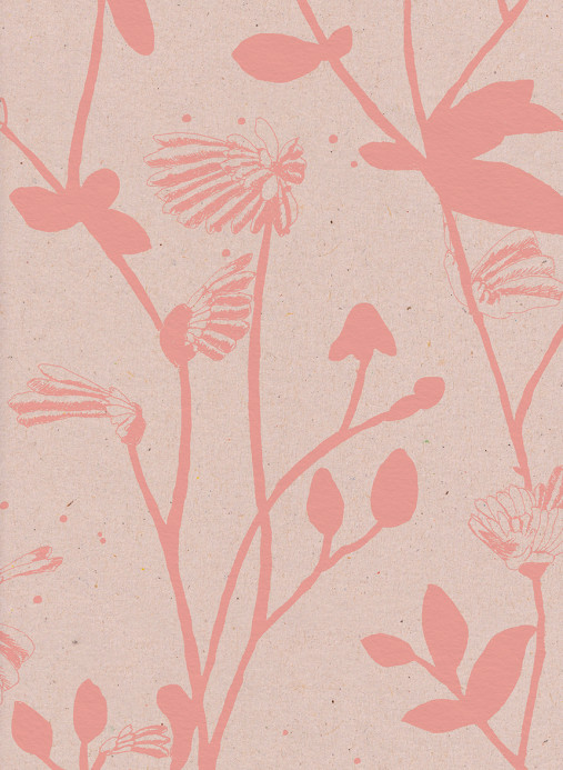 Sian Zeng Tapete Feather Plant - Pink