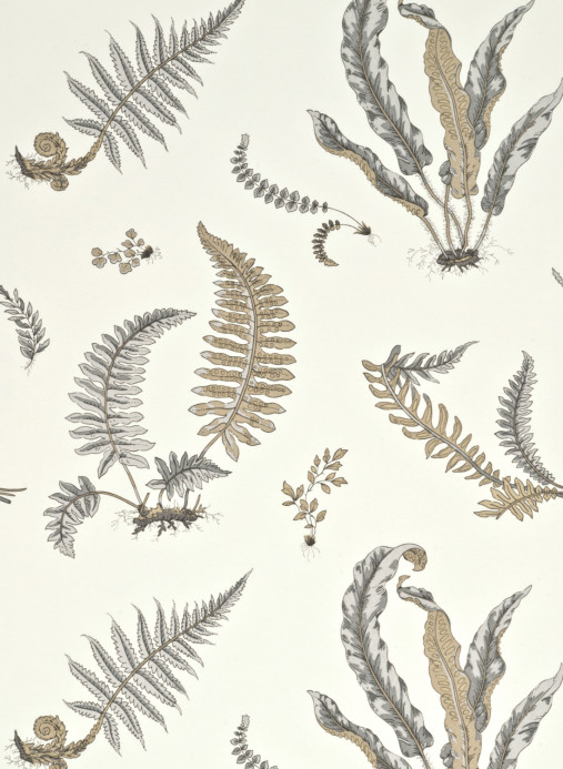 GP & J Baker Papier peint Ferns - Dove Grey/ Silver