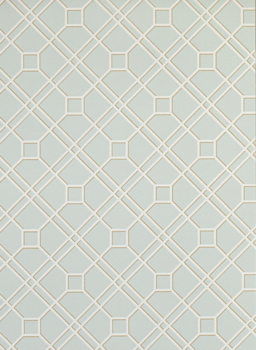 GP & J Baker Wallpaper Langdale Trellis - Soft Aqua