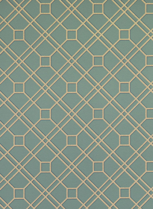 GP & J Baker Papier peint Langdale Trellis - Teal/ Bronze