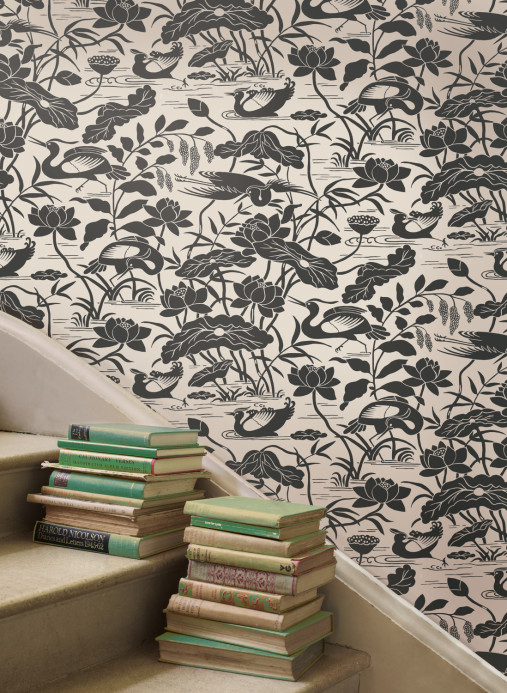 GP & J Baker Wallpaper Heron & Lotus Flower