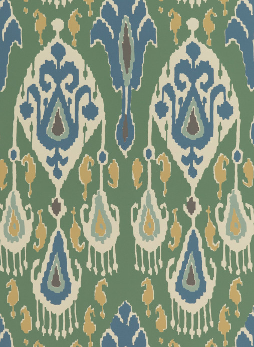 GP & J Baker Papier peint Ikat Bokhara - Emerald