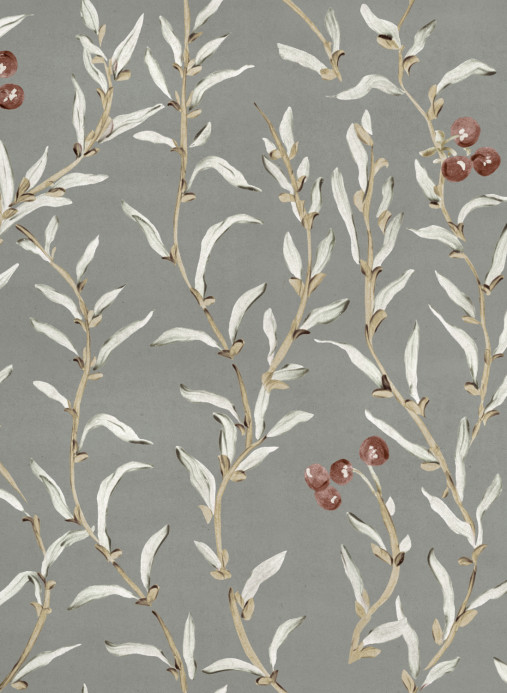 Coordonne Carta da parati Wild Blackthorn - Silver