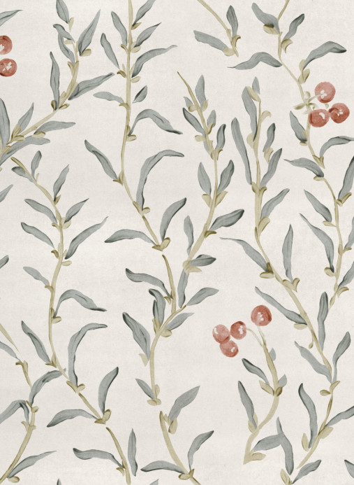 Coordonne Wallpaper Wild Blackthorn - Vermillion