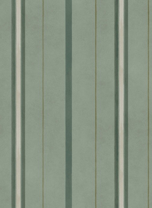 Coordonne Carta da parati Rolling Stripes - Sage