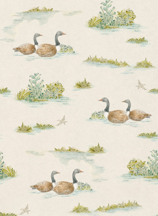 Coordonne Papier peint Mallard Duck - Mint