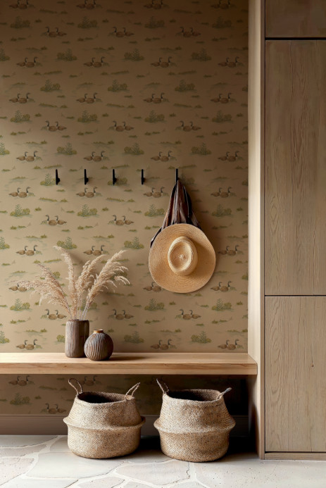 Coordonne Wallpaper Mallard Duck - Mint