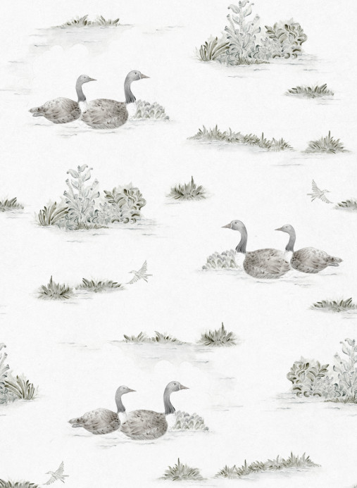 Coordonne Wallpaper Mallard Duck - Silver