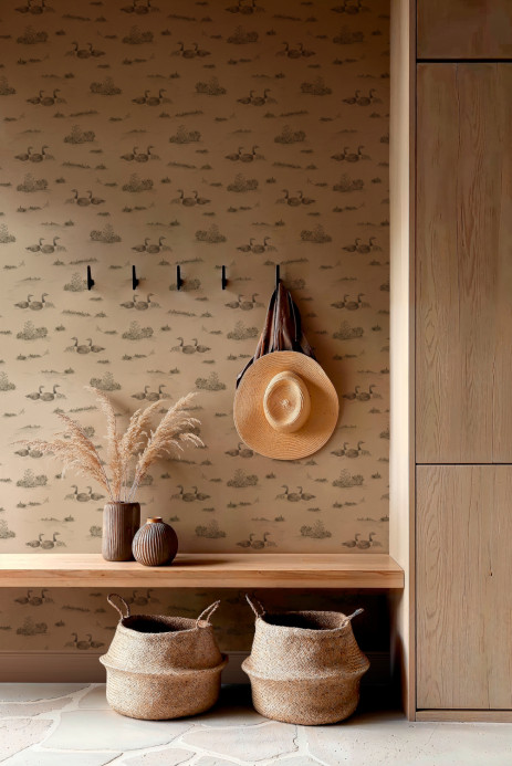 Coordonne Wallpaper Mallard Duck - Silver