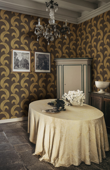 Sandberg Wallpaper Jasmine - Charcoal