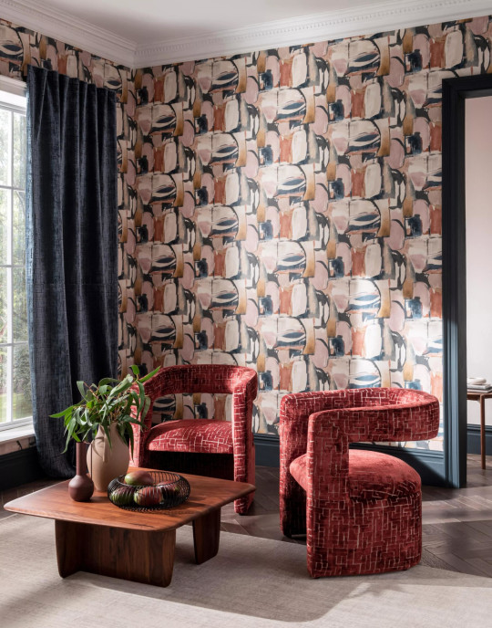 Clarke & Clarke Wallpaper Figura - Linen/ Charcoal