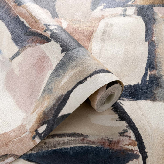 Clarke & Clarke Wallpaper Figura - Linen/ Charcoal