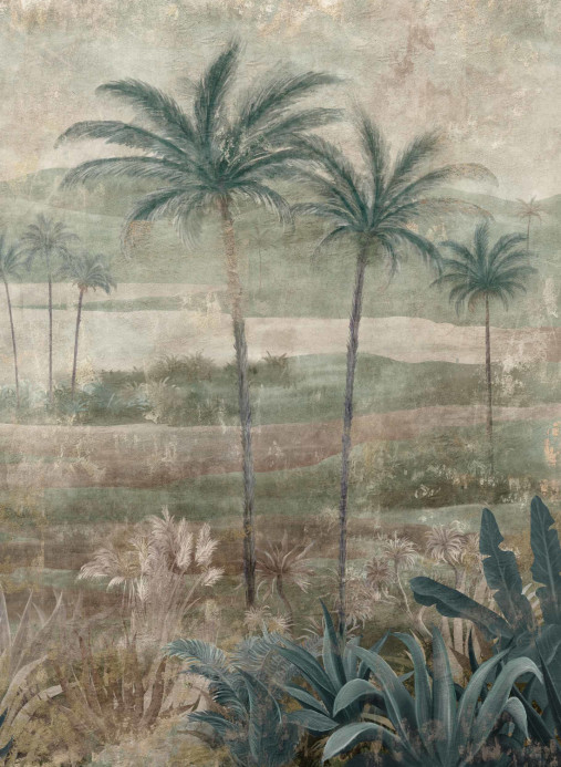 Coordonne Mural Draa Palms Bamboo - Sage