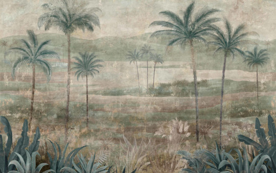 Coordonne Mural Draa Palms Bamboo - Sage