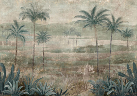 Coordonne Mural Draa Palms Bamboo - Sage