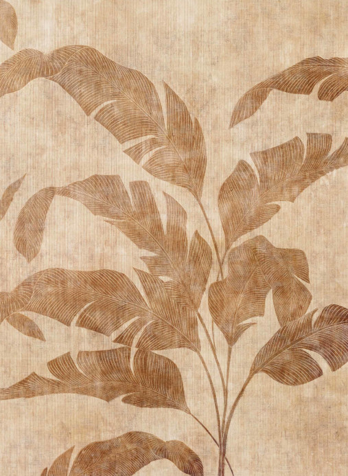 Coordonne Mural Leaves Shadow Bamboo - Camel