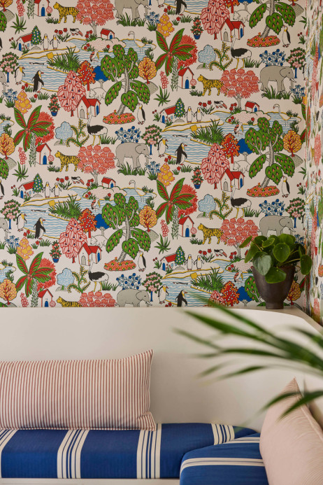 Little Greene Papier peint Animal Kingdom - Atomic