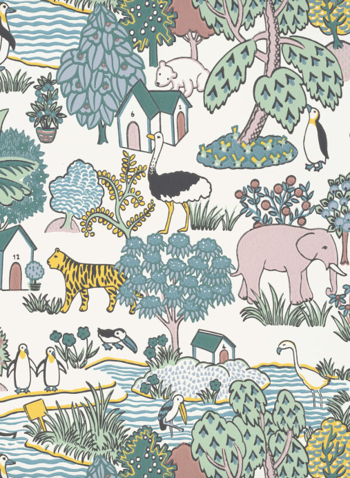 Little Greene Papier peint Animal Kingdom - Florence