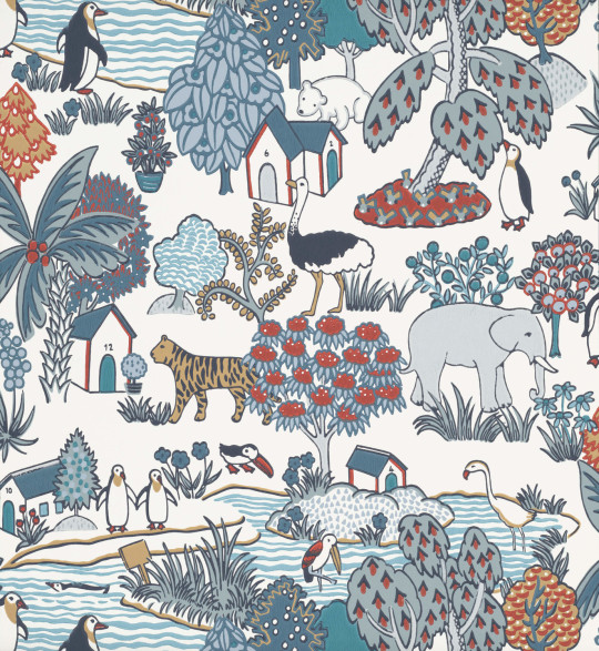 Little Greene Papier peint Animal Kingdom - Bassoon