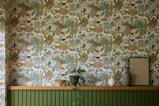 Little Greene Papier peint Animal Kingdom - Pea