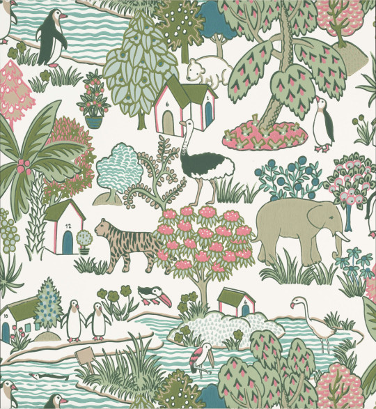 Little Greene Papier peint Animal Kingdom - Puck