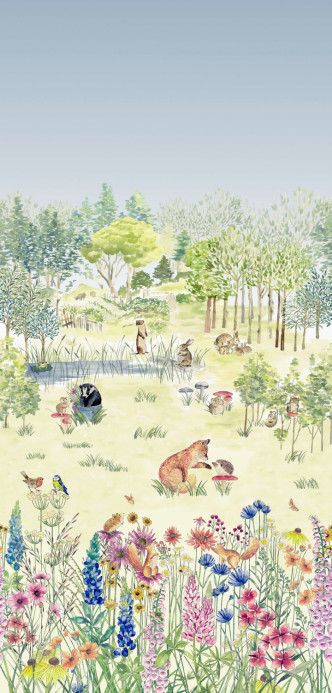 Little Greene Papier peint Potter's Woodland - Spring