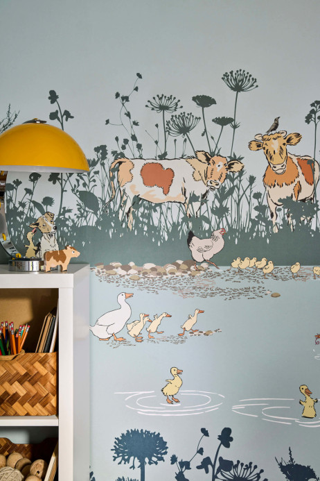 Little Greene Wallpaper Riverside Capers - Moo