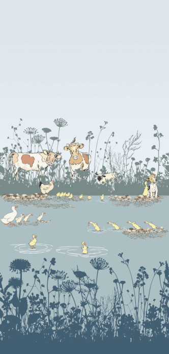 Little Greene Wallpaper Riverside Capers - Moo