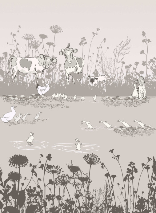 Little Greene Wallpaper Riverside Capers - Cluck