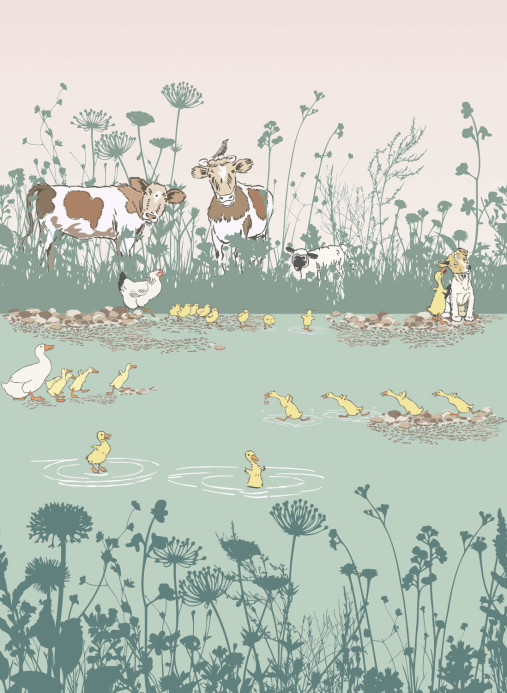 Little Greene Wallpaper Riverside Capers - Quack