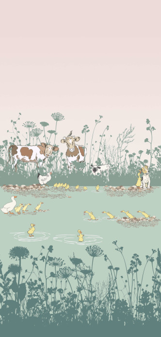 Little Greene Wallpaper Riverside Capers - Quack