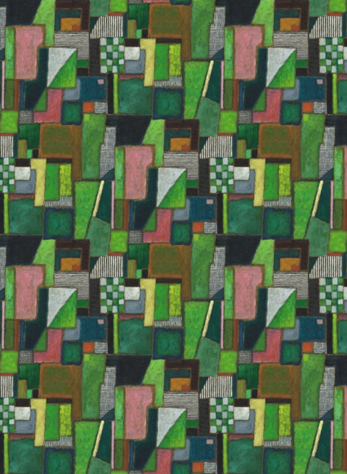 Designers Guild Wallpaper Raku Patchwork - Emerald