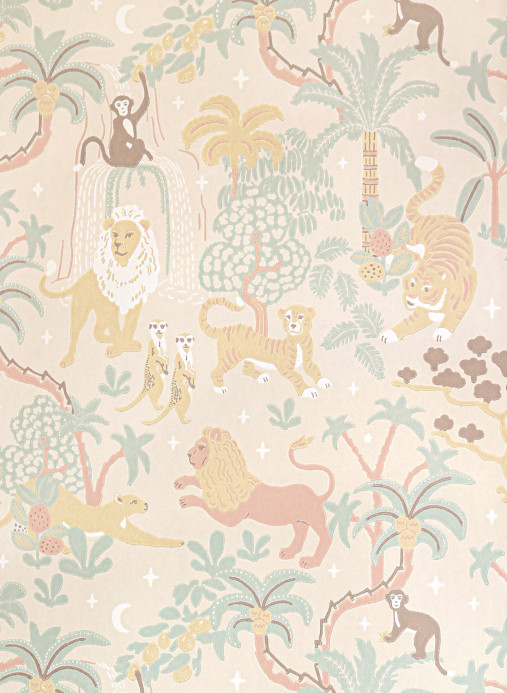 Majvillan Wallpaper Jungle Glow - Sandy Beige