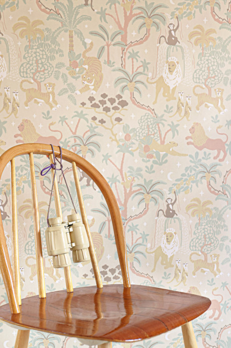 Majvillan Wallpaper Jungle Glow - Sandy Beige