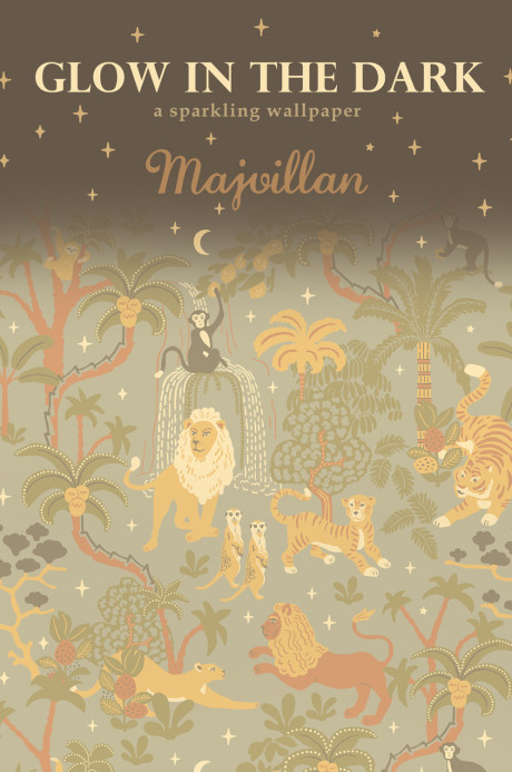 Majvillan Wallpaper Jungle Glow - Tropical Blue