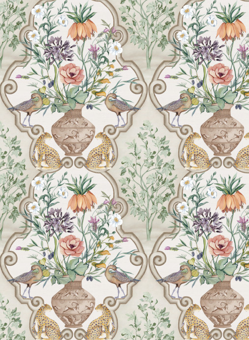 Osborne & Little Wallpaper Sundara - Linen/ Coral