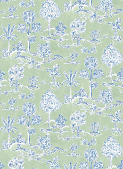 Osborne & Little Wallpaper Karuna - Apple/ Denim