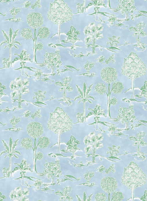 Osborne & Little Wallpaper Karuna - Sky/ Leaf