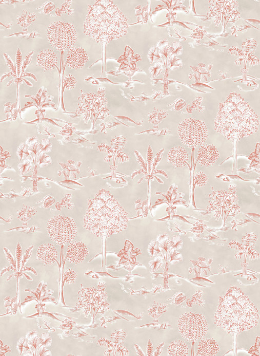 Osborne & Little Wallpaper Karuna - Taupe/ Terracotta