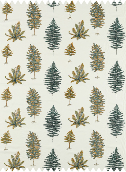 Sanderson Stoff Fernery Embroidery - Forest Green