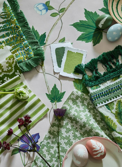 Sanderson Stoff Fernery Embroidery