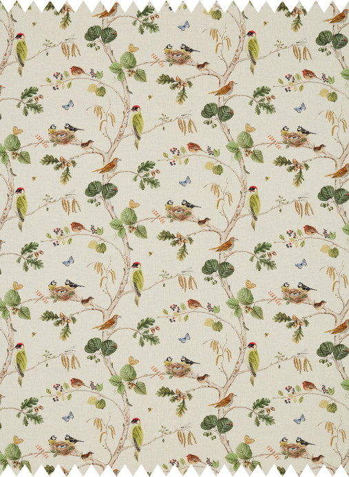 Sanderson Stoff Woodland Chorus - Linen/ Multi