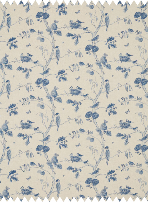 Sanderson Stoff Woodland Chorus - Indigo/ Linen