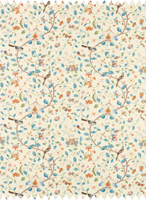 Sanderson Stoff Arils Garden - Teal/ Russet