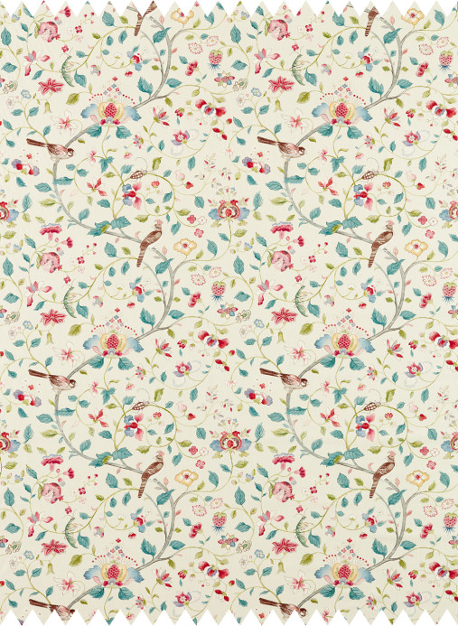 Sanderson Stoff Arils Garden - Blue Clay/ Pink