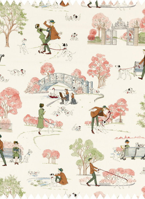 Sanderson Fabric 101 Dalmatians - Candy Floss