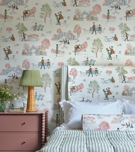 Sanderson Fabric 101 Dalmatians - Candy Floss