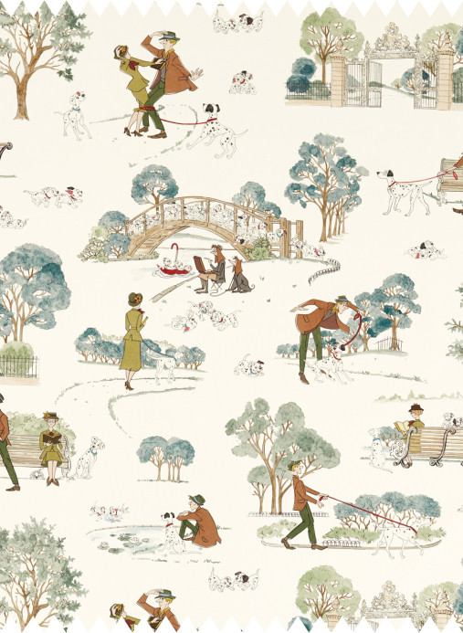 Sanderson Tissu 101 Dalmatians - Breeze Blue