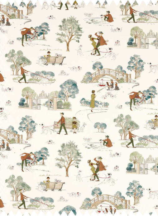 Sanderson Tissu 101 Dalmatians - Breeze Blue